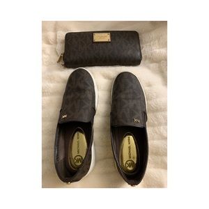 Michael Kors Monogram Slip-ons and Wallet